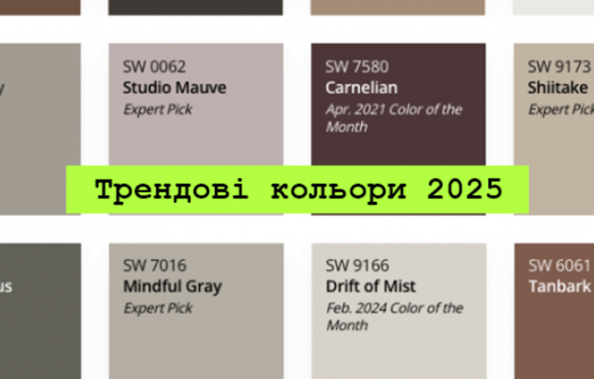 Кольори 2025 в архітектурі земляні тони + яскраві акценти